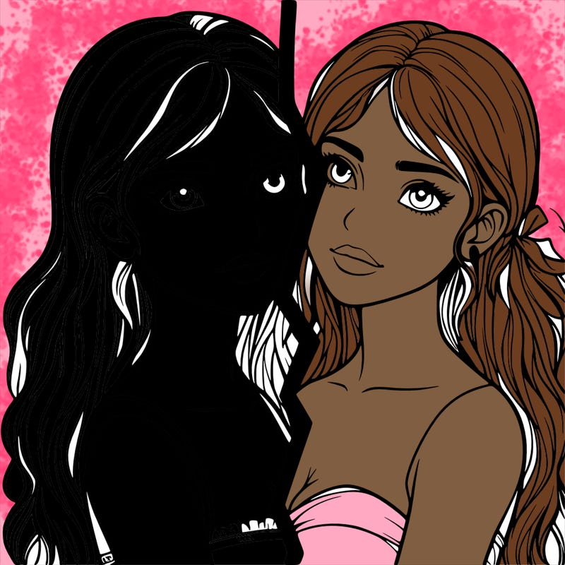 split realistic girl