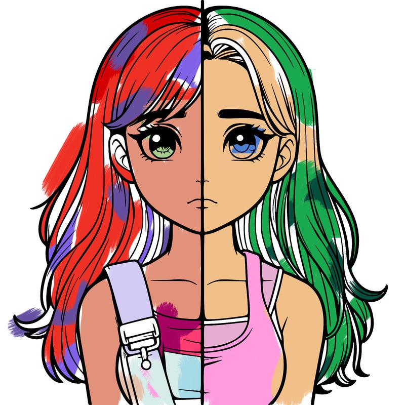 realistic girl split