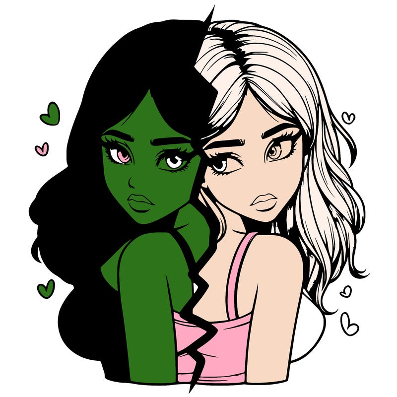 realistic girl split