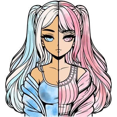 realistic girl split