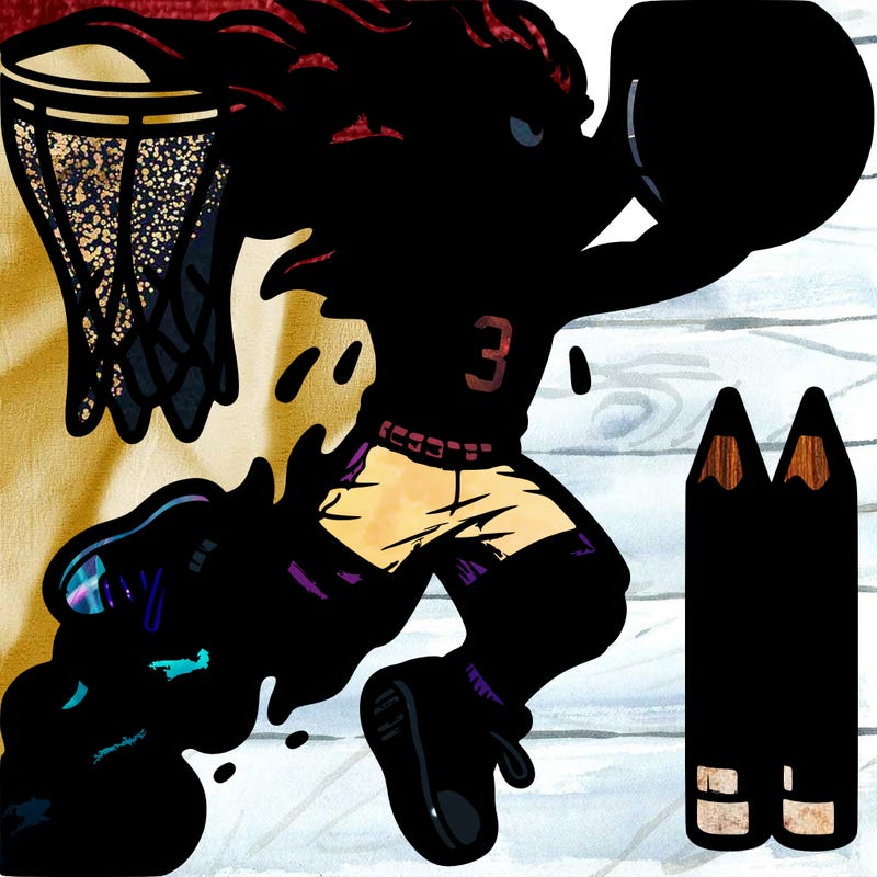 basketball in air on fire