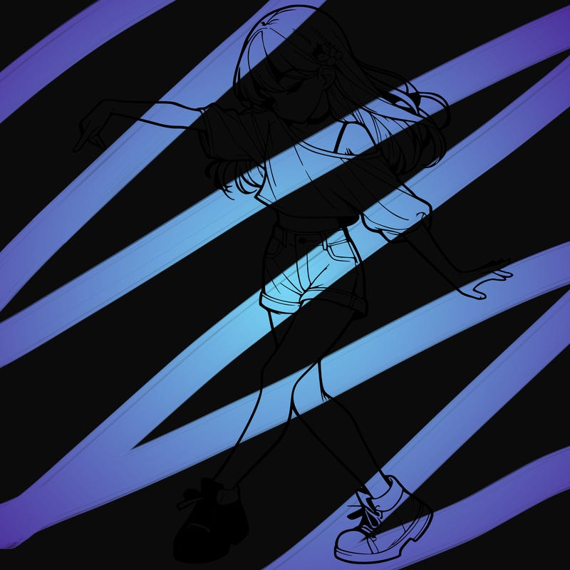 realistic girl danceing