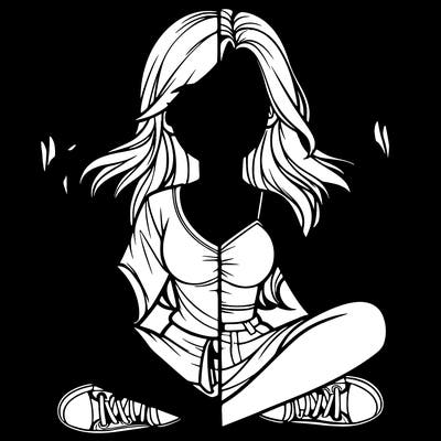 realistic girl split