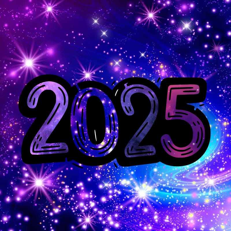 one line scrawled numbers sketch design “2025”