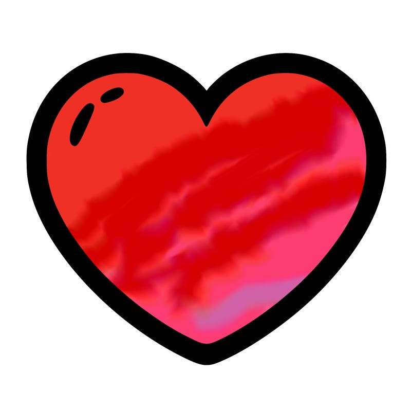 a blank heart