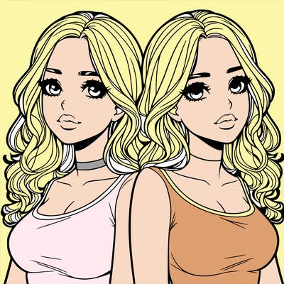 realistic twin sisters