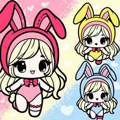 girl wearing bunny costume