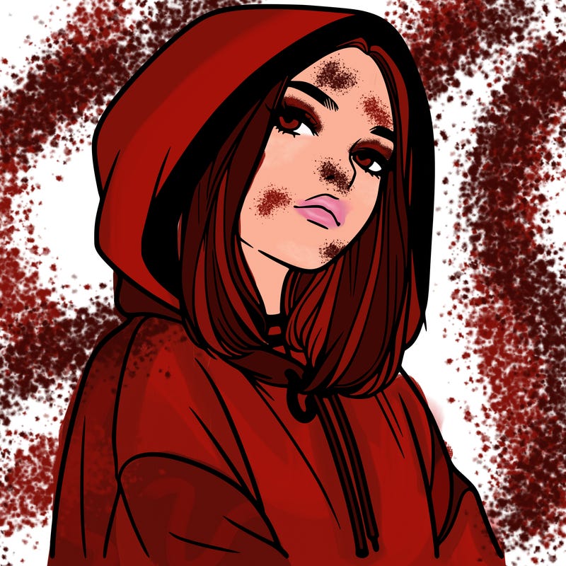 a realistic girl in a hoodie