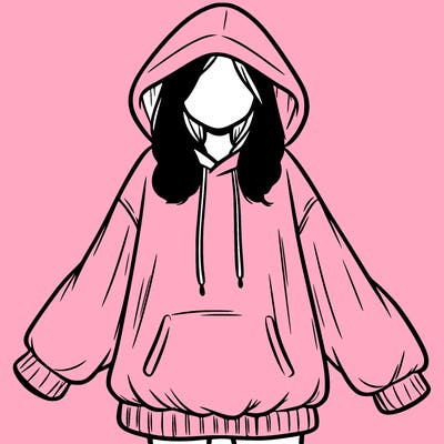 girl in oversized hoodie
