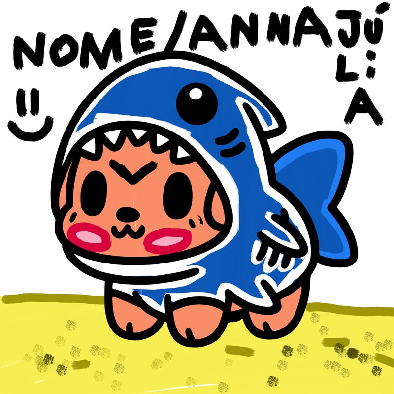 cute dog wearing a shark costume