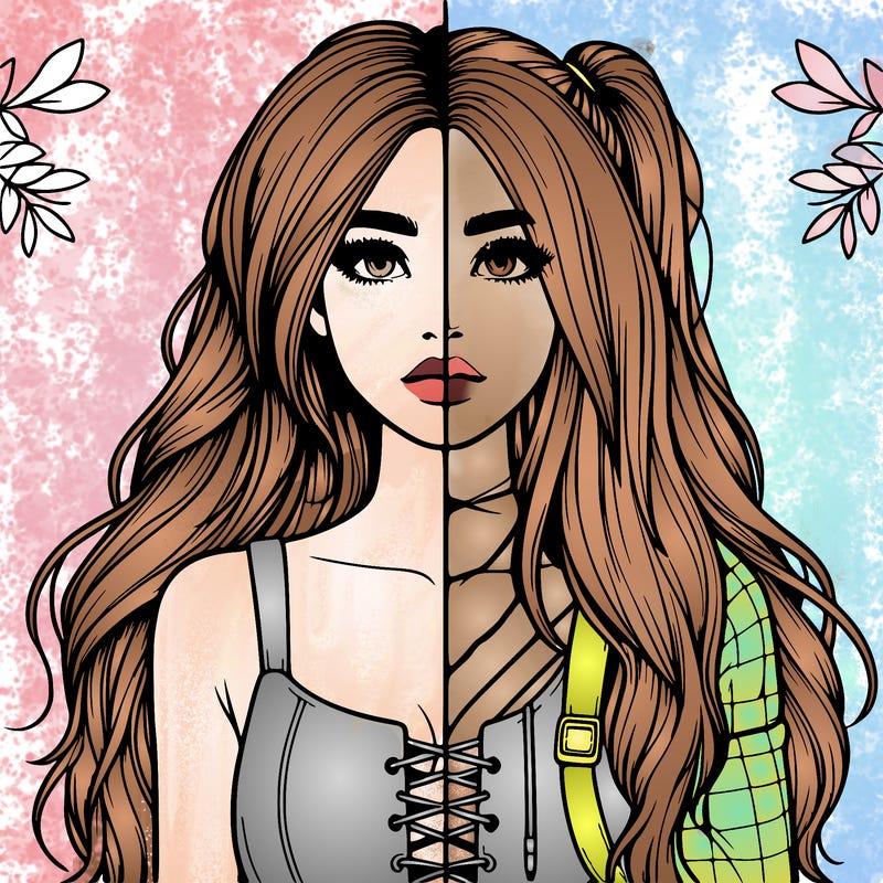 realistic girl split