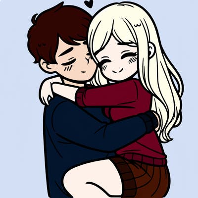 girl hugging her boyfriend