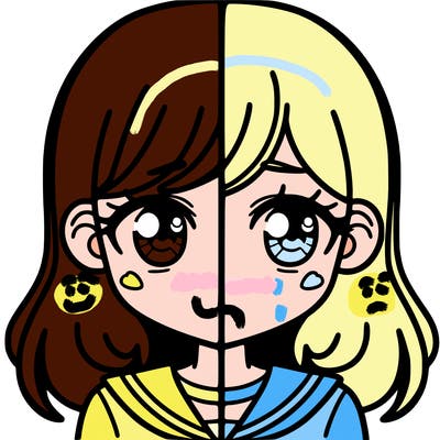 a split of a girl