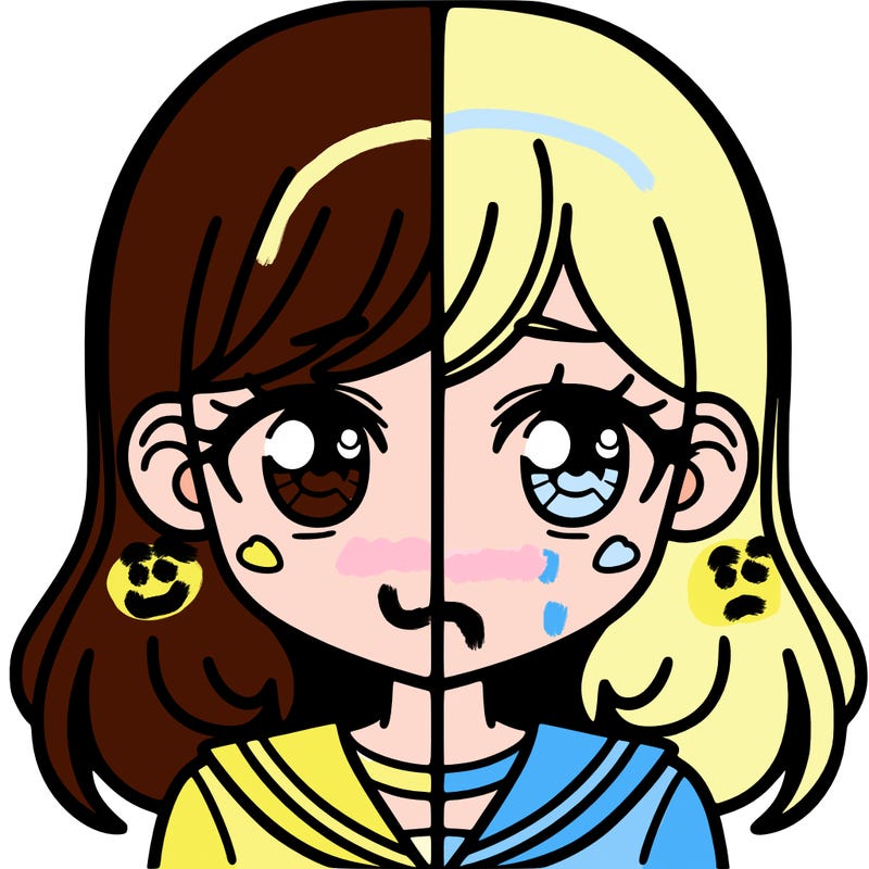 a split of a girl