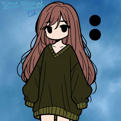 girl wearing a oversized shirt and long hair