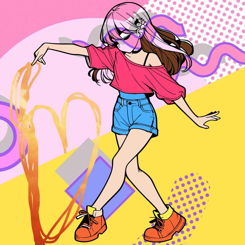 realistic girl danceing