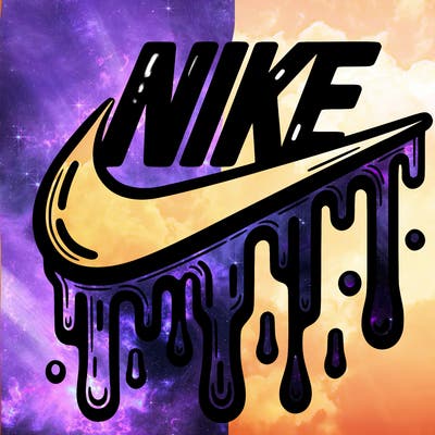 dripping nike logo