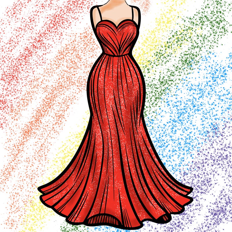 attractive long fashion dress