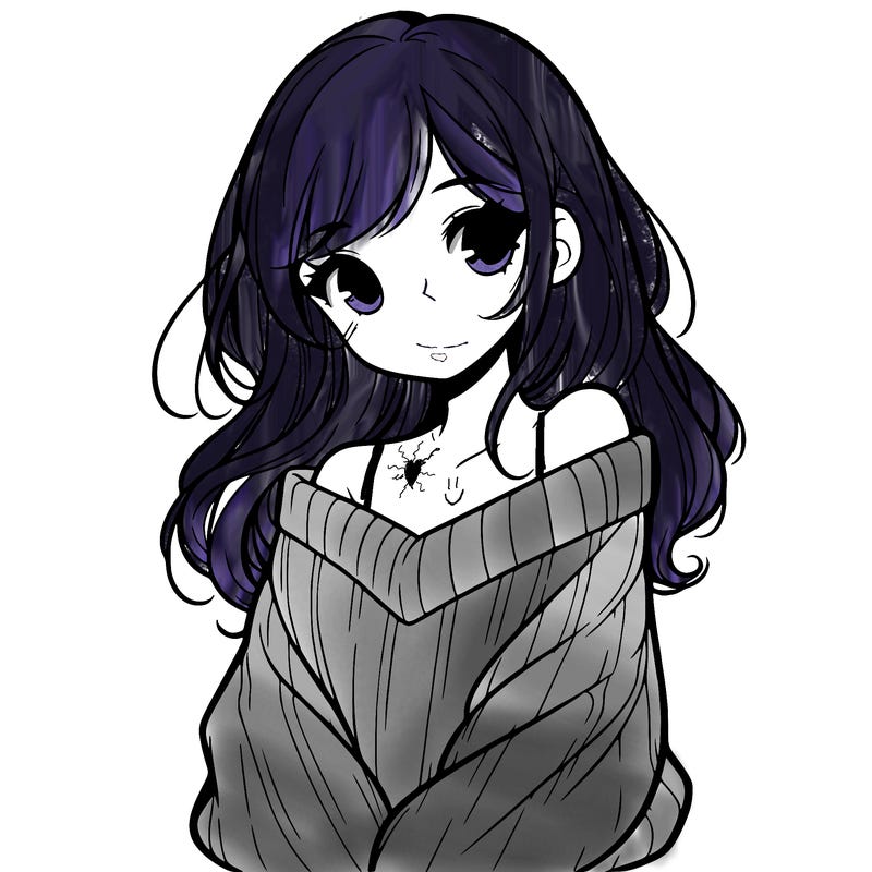 shy pretty girl wearing a sweater that is falling off one shoulder portrait