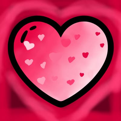 a blank heart