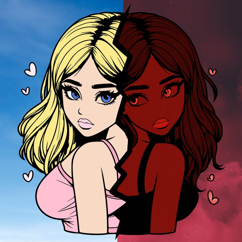 realistic girl split