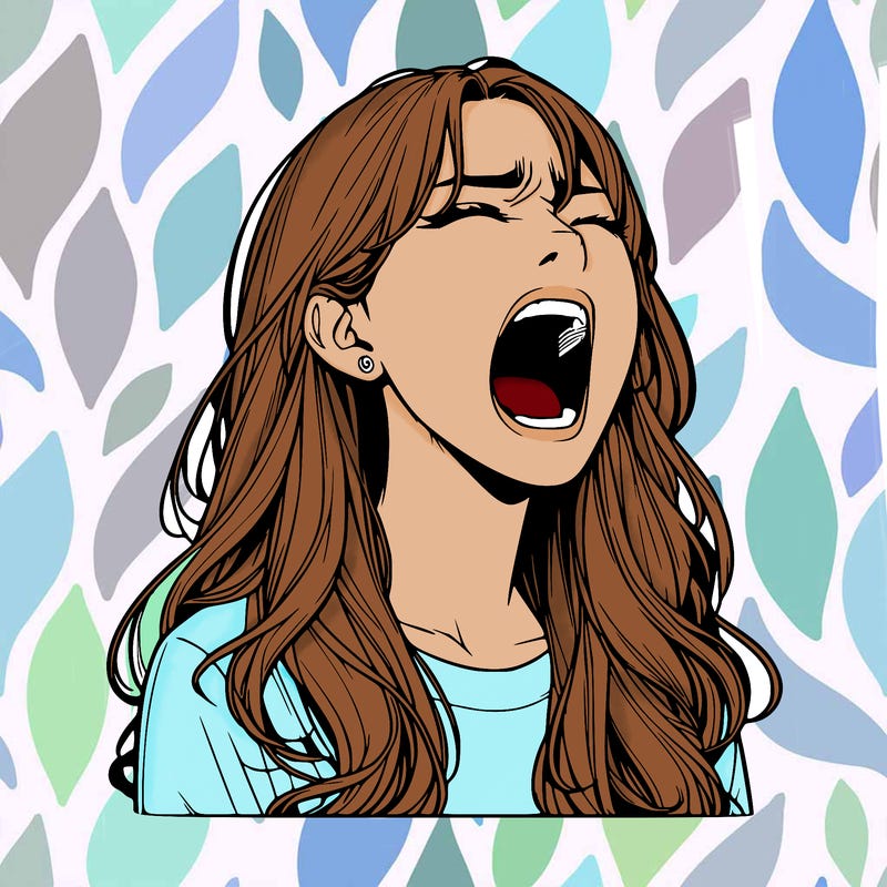 screaming realistic, girl