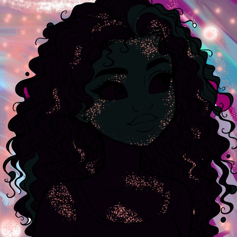 realistic girl with curly hair