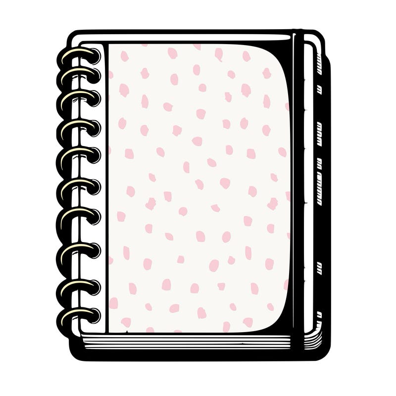 blank, realistic notebook