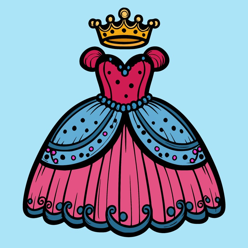 gown with tiara