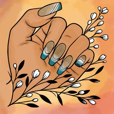 nails with french tip