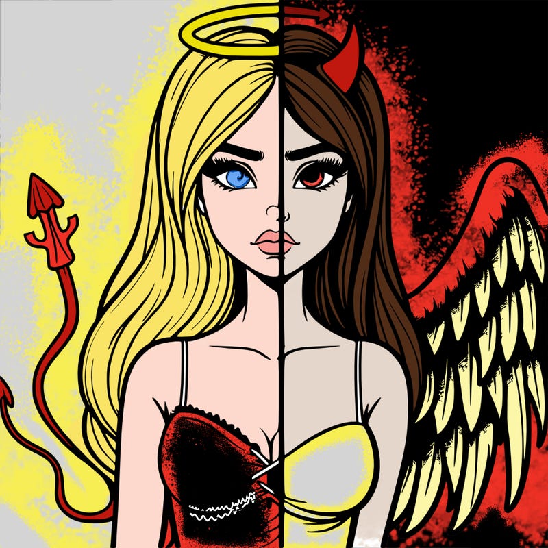 devil vs angel realistic girl