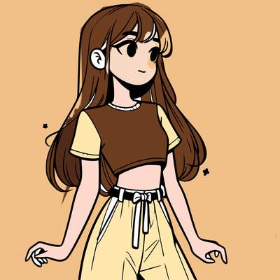 girl in a cute crop top