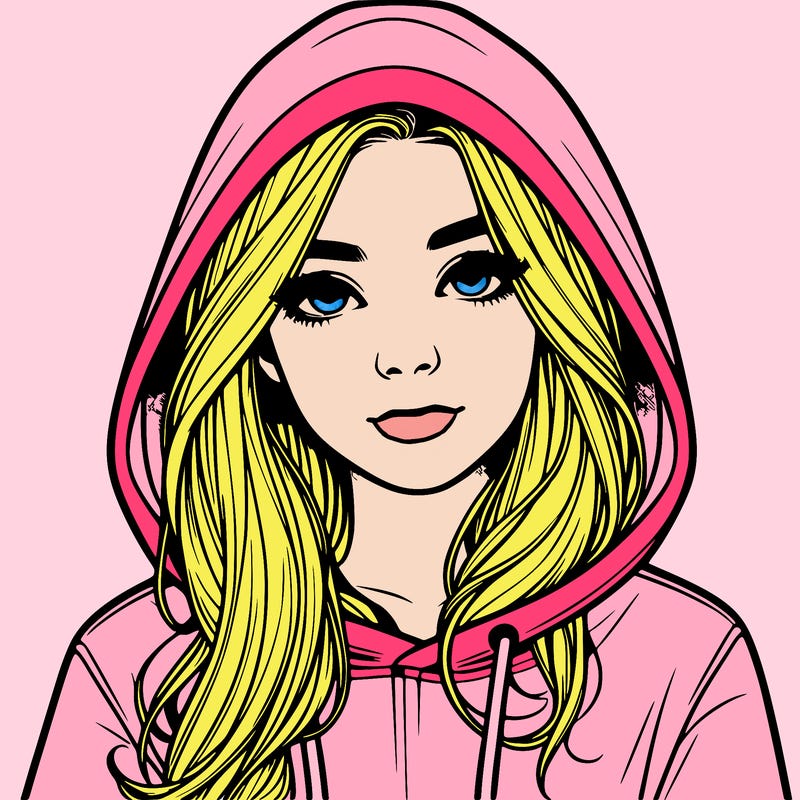 realistic girl with a hoodie