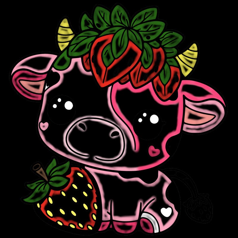 cute strawberry cow