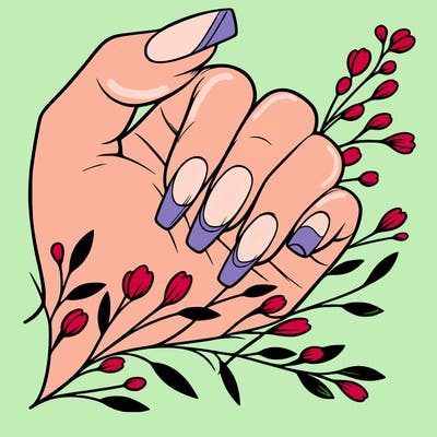 nails with french tip