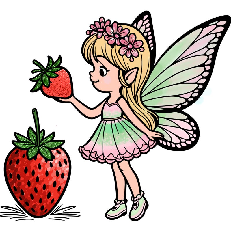 fairy with strawberry wings
