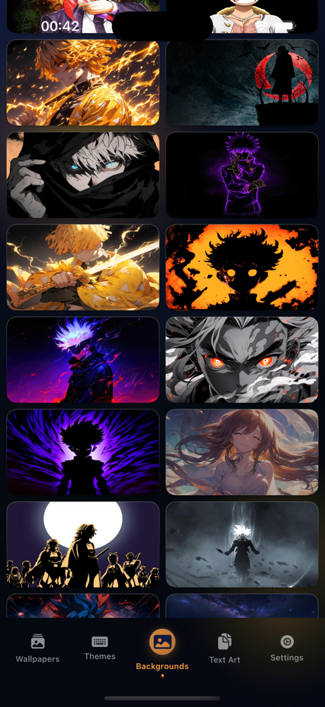 Anime Keyboard Theme - A collection of vibrant anime-themed backgrounds for mobile keyboard customization featuring popular characters.