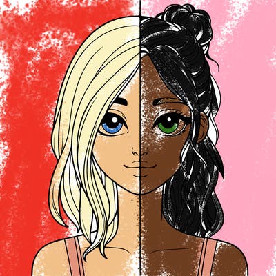 realistic girl split