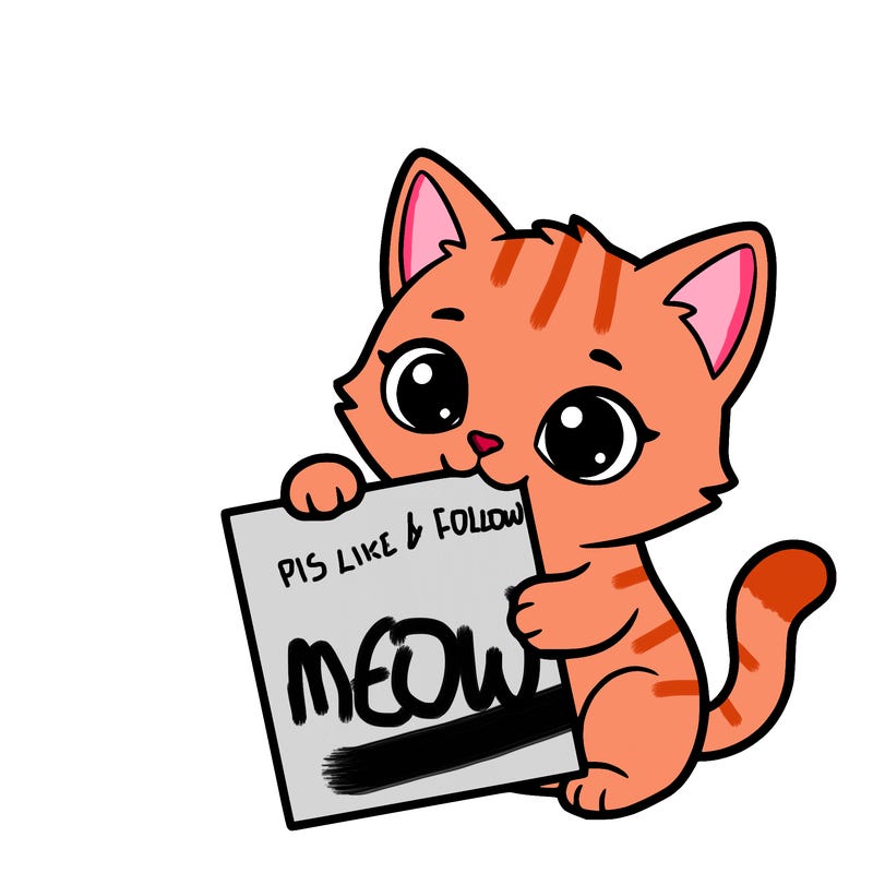 a small cat with a blank sheet of paper in its hand. the cat is sooooooo cute!
