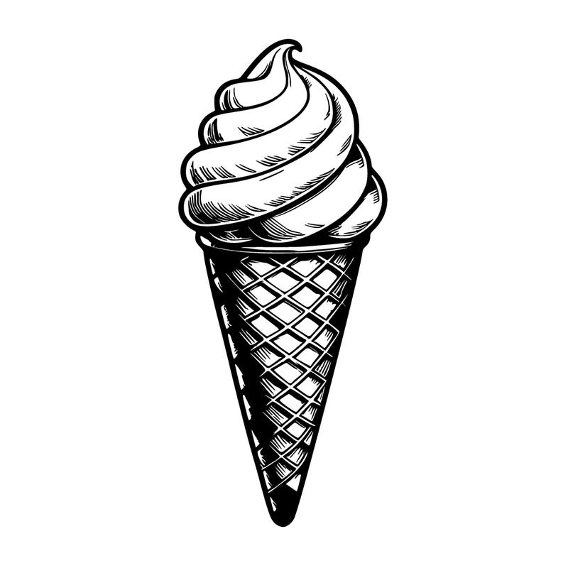 realistic ice cream cone