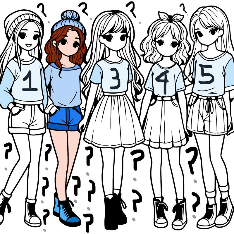 a group of five girls