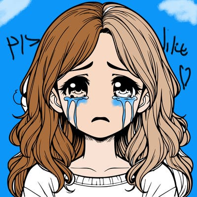 crying realistic girl