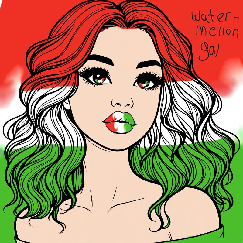 realistic girl with wavy hair and lips