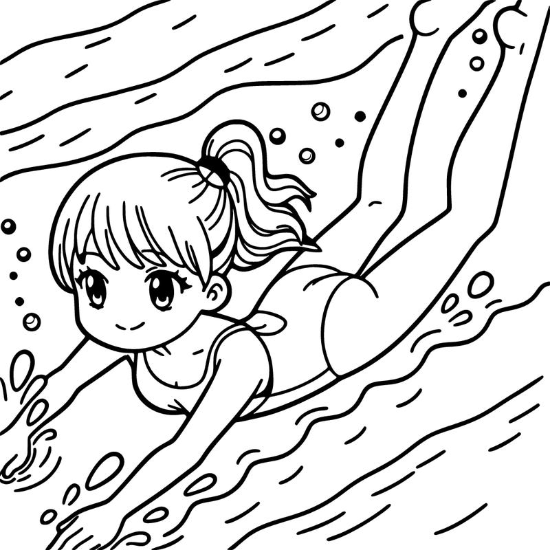 swimming girl