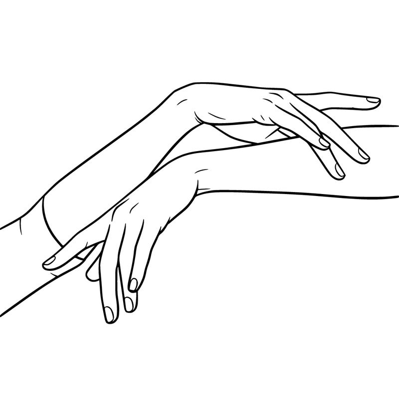 ballet girl, hands close up
