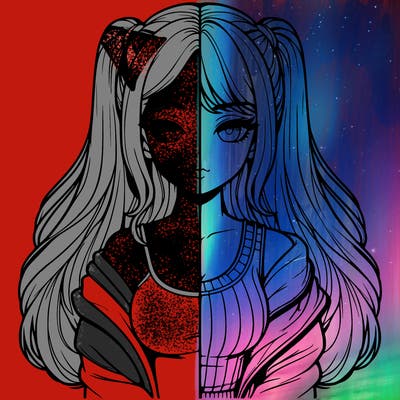 realistic girl split