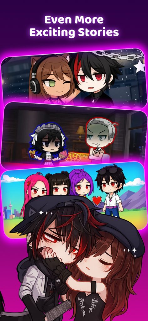 Gacha Nox - Nebula & Heat Mods - Various Gacha characters in different story scenes and social settings