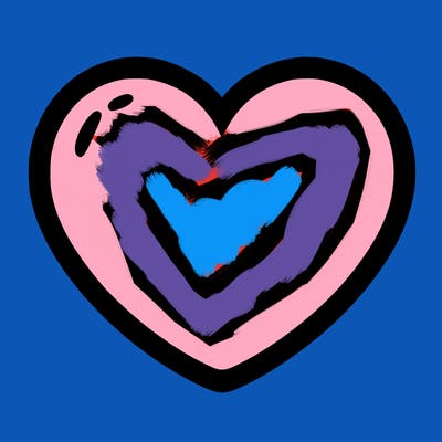 a blank heart