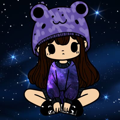 a girl wearing a frog hat and some frog socks