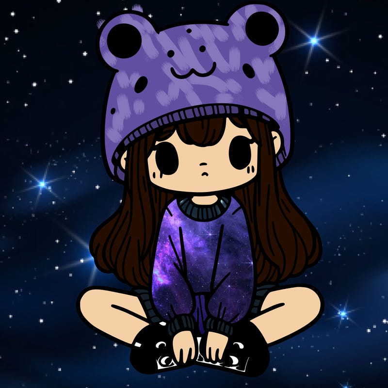 a girl wearing a frog hat and some frog socks